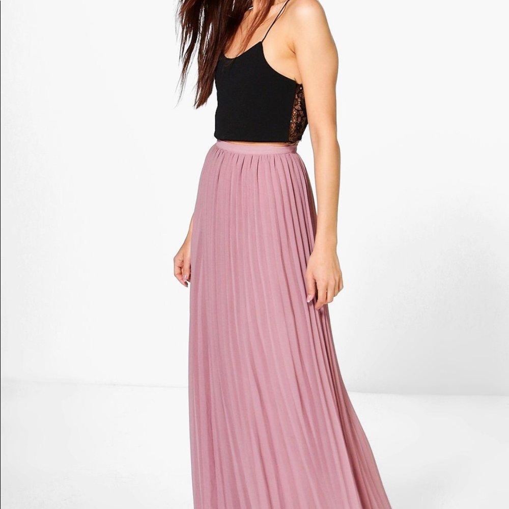 Boohoo Chiffon Maxi Skirt